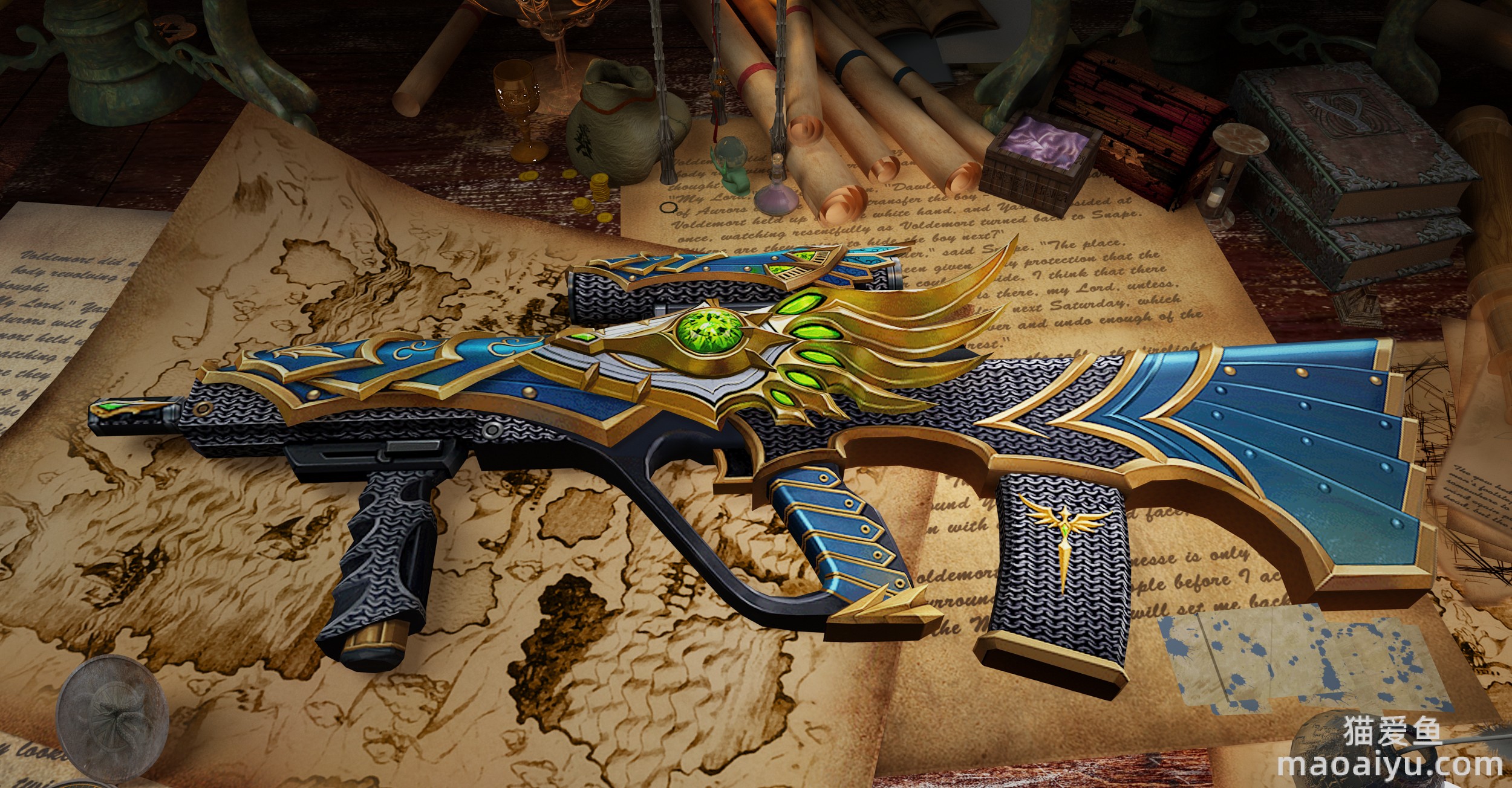 图片[2]-反恐精英CSOL撼宇碎星和无双AUG实景照建模渲染-猫咪网络