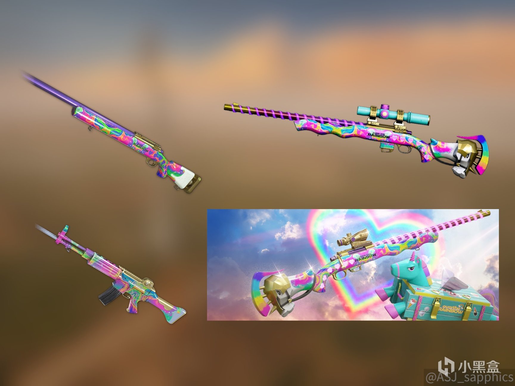 图片[2]-绝地求生PUBG升级武器彩虹小马-M24爆料：画风大变 荧光炫彩-猫咪网络