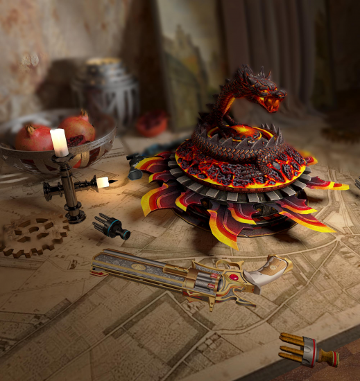 CSOL+6盘龙血煞红盘子装备建模高清图-猫咪网络