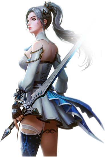 《CSOL》超凡角色暗夜诺克斯和冰雪斯卡蒂免抠图高清图片-猫咪网络