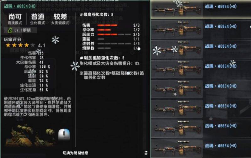 《CSOL》+8战魂·M60E4属性3伤害2命中3后座评测-猫咪网络