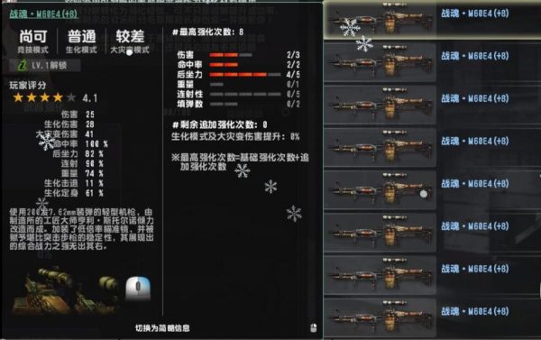 《CSOL》+8战魂·M60E4属性2伤害2命中4后座评测-猫咪网络