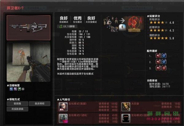 CSOL捍卫者X-7安装什么配件最好-猫咪网络