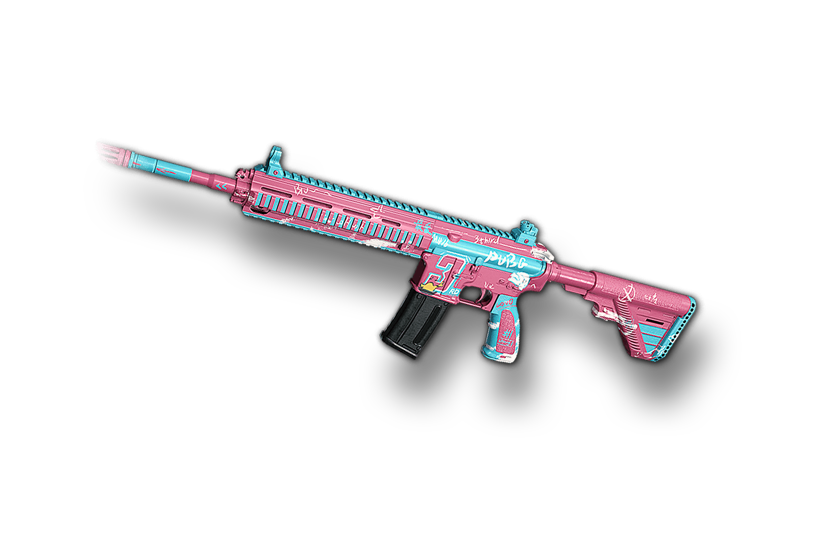 绝地求生小3周年纪念M416武器高清PNG素材透明背景