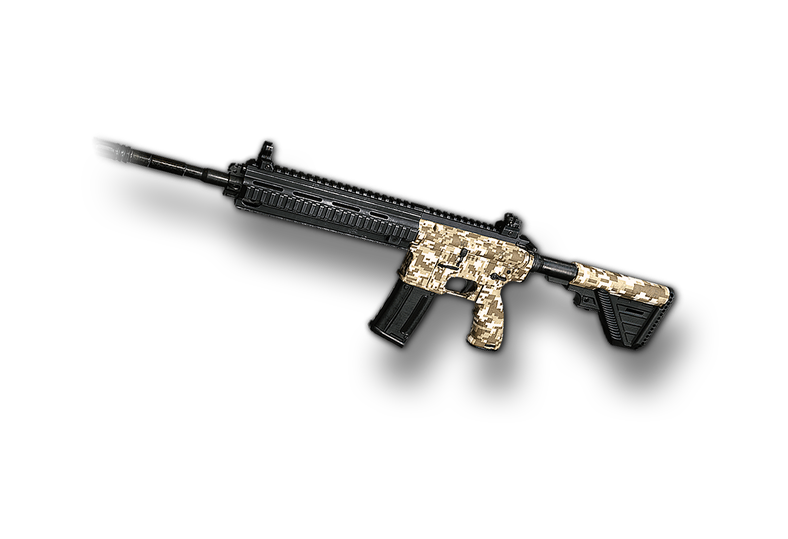 绝地求生数码沙漠M416武器高清PNG素材透明背景