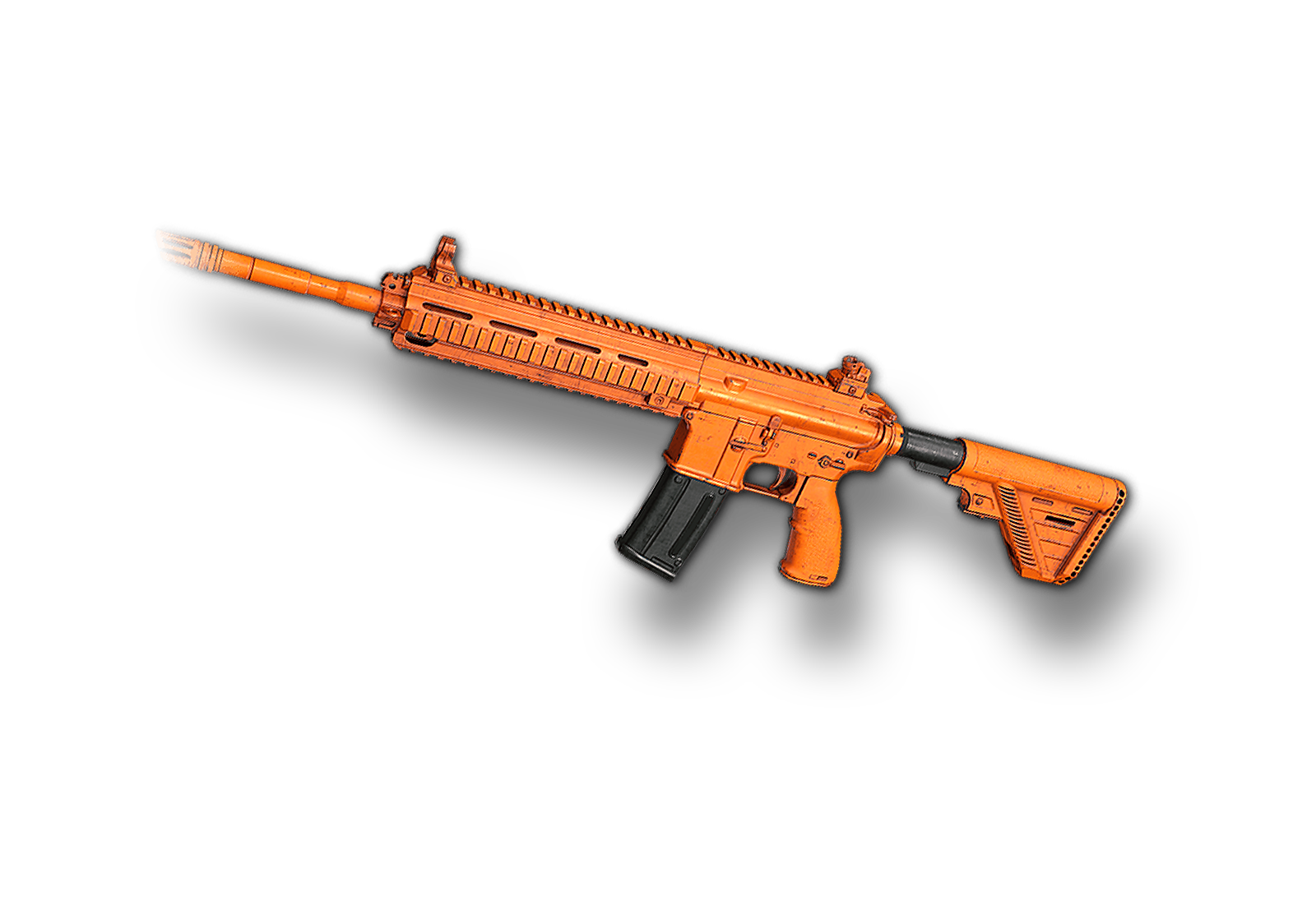 绝地求生粗糙（橙色）M416武器高清PNG素材透明背景