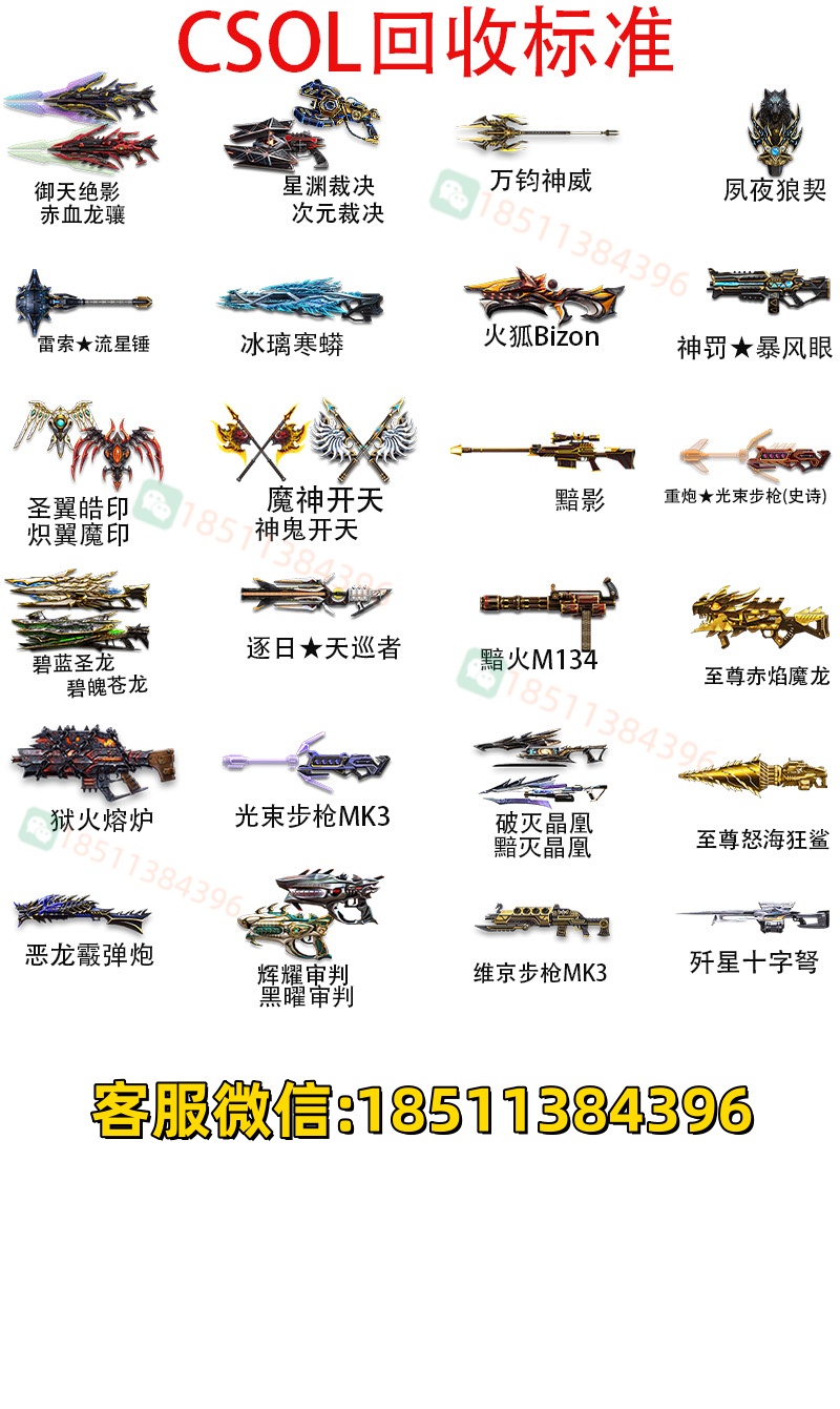高价回收CSOL号，有号的加微信:18511384396-猫咪商城